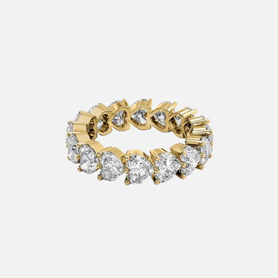  Heart Shared Prong Eternity Ring 14k Yellow Gold 5 5 001