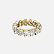  Heart Shared Prong Eternity Ring 14k Yellow Gold 7 0 001