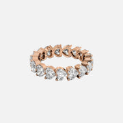  Heart Shared Prong Eternity Ring 18k Rose Gold 4 5 001