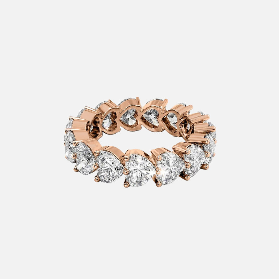  Heart Shared Prong Eternity Ring 18k Rose Gold 7 0 001