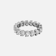  Heart Shared Prong Eternity Ring 18k White Gold 4 5 001
