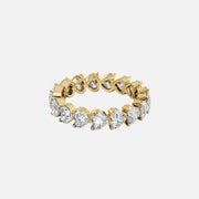  Heart Shared Prong Eternity Ring 18k Yellow Gold 3 5 001