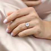 The Bezel Helena Round Solitaire Moissanite Ring - KNT - Engagement Rings, Wedding Bands & Fine Jewelry