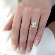 The Bezel Helena Oval Solitaire Moissanite Ring - KNT - Engagement Rings, Wedding Bands & Fine Jewelry