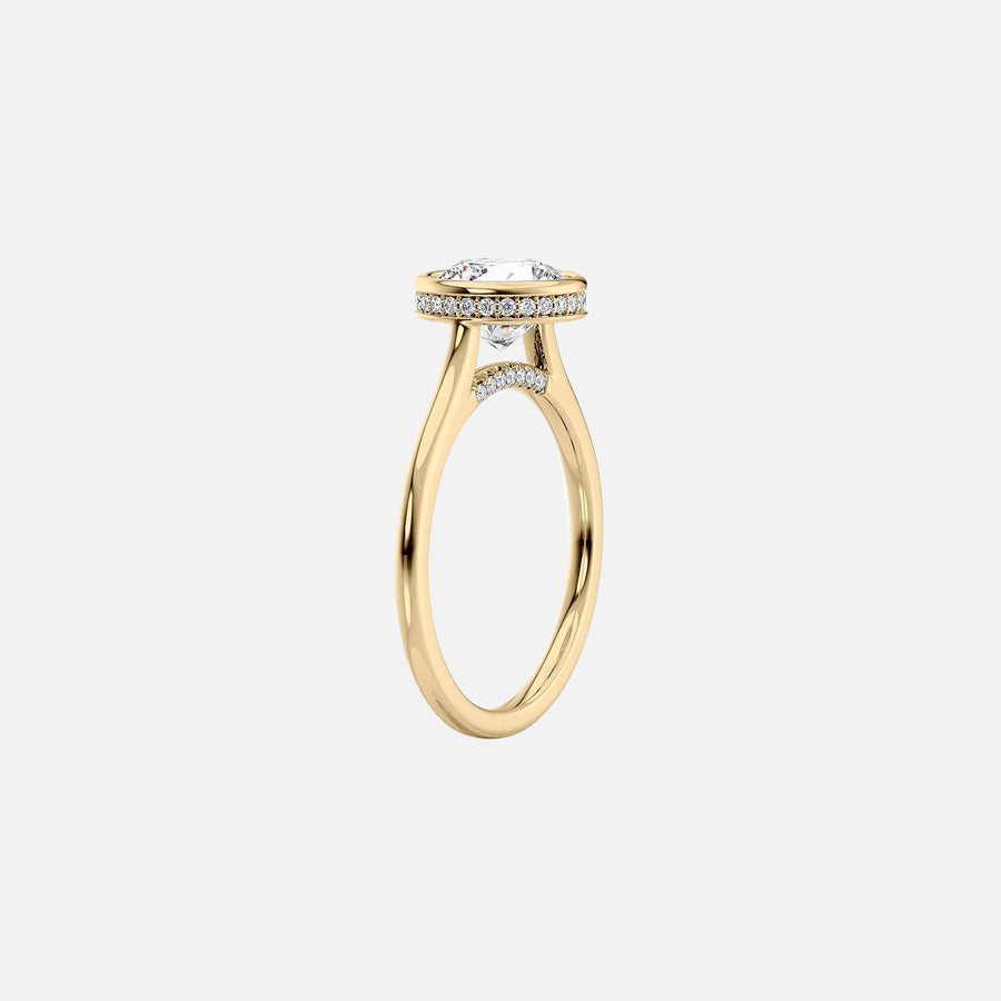 The Bezel Helena Princess Solitaire Moissanite Ring - KNT - Engagement Rings, Wedding Bands & Fine Jewelry