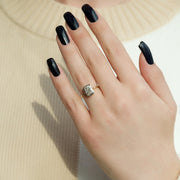 The Bezel Helena Radiant Solitaire Moissanite Ring - KNT - Engagement Rings, Wedding Bands & Fine Jewelry