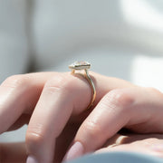 The Bezel Helena Oval Solitaire Moissanite Ring - KNT - Engagement Rings, Wedding Bands & Fine Jewelry