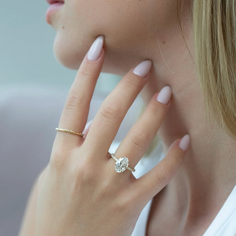 The Pave Infinity Oval Moissanite Ring - KNT - Engagement Rings, Wedding Bands & Fine Jewelry