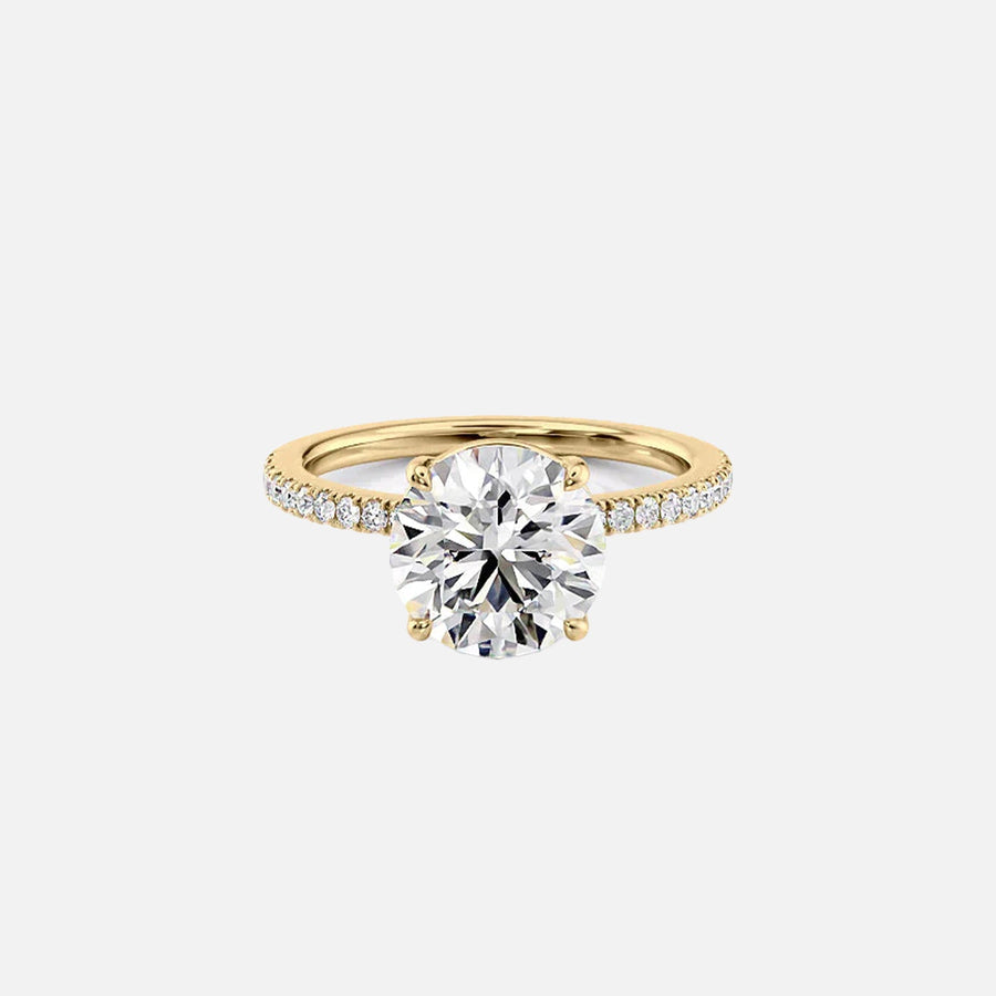 The Pave Infinity Round Moissanite Ring - KNT - Engagement Rings, Wedding Bands & Fine Jewelry