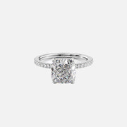 The Pave Infinity Cushion Moissanite Ring - KNT - Engagement Rings, Wedding Bands & Fine Jewelry
