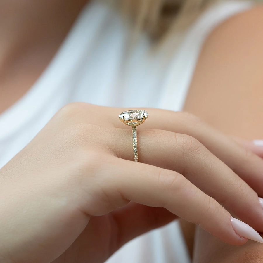 The Pave Infinity Oval Moissanite Ring - KNT - Engagement Rings, Wedding Bands & Fine Jewelry