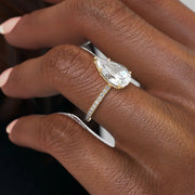 The Pave Infinity Pear Moissanite Ring - KNT - Engagement Rings, Wedding Bands & Fine Jewelry