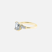 The Three Stone Ishtar Emerald Moissanite Ring - KNT - Engagement Rings, Wedding Bands & Fine Jewelry