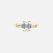 The Three Stone Ishtar Emerald Moissanite Ring - KNT - Engagement Rings, Wedding Bands & Fine Jewelry