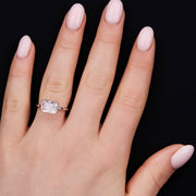 The Bezel Isla Radiant Solitaire Moissanite Ring - KNT - Engagement Rings, Wedding Bands & Fine Jewelry