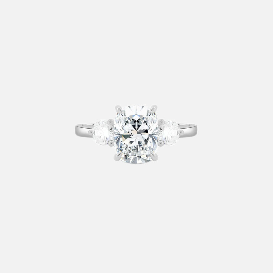 The Three Stone Julia Cushion Moissanite Ring - KNT - Engagement Rings, Wedding Bands & Fine Jewelry