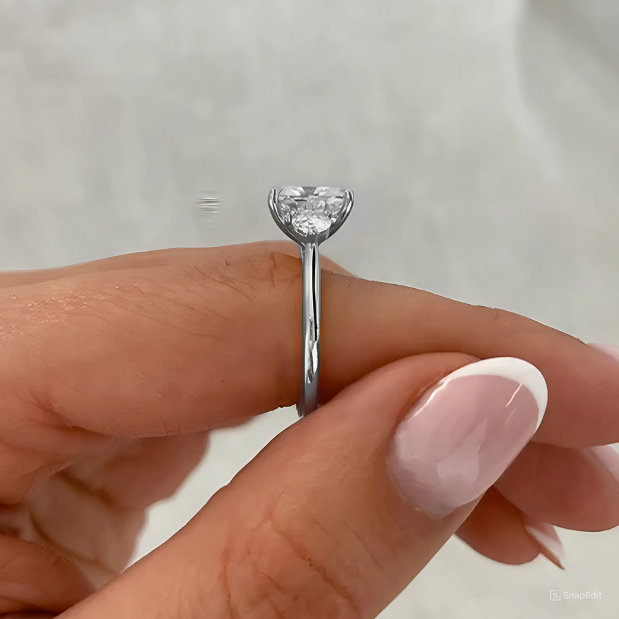 The Three Stone Julia Cushion Moissanite Ring - KNT - Engagement Rings, Wedding Bands & Fine Jewelry