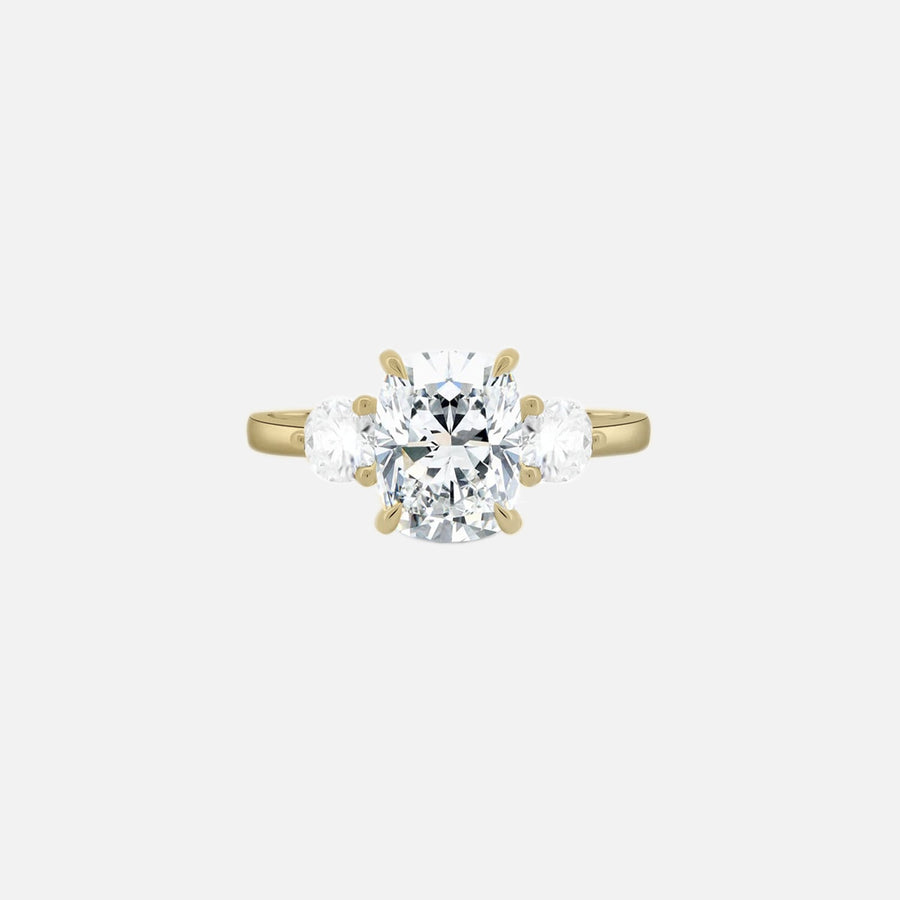 The Three Stone Julia Cushion Moissanite Ring - KNT - Engagement Rings, Wedding Bands & Fine Jewelry