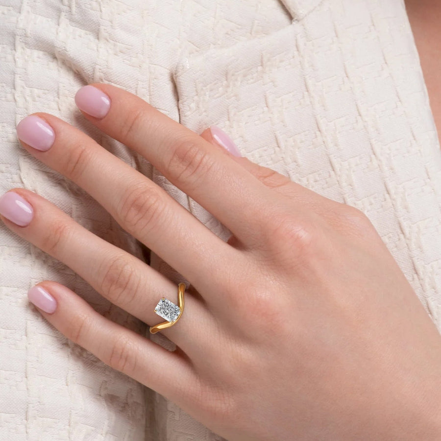 The Solitaire Karen Radiant Moissanite Ring - KNT - Engagement Rings, Wedding Bands & Fine Jewelry