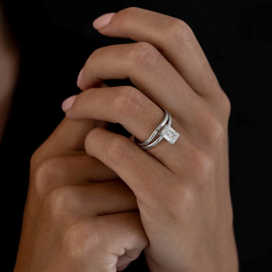 The Solid Leah Moissanite Ring - KNT - Engagement Rings, Wedding Bands & Fine Jewelry