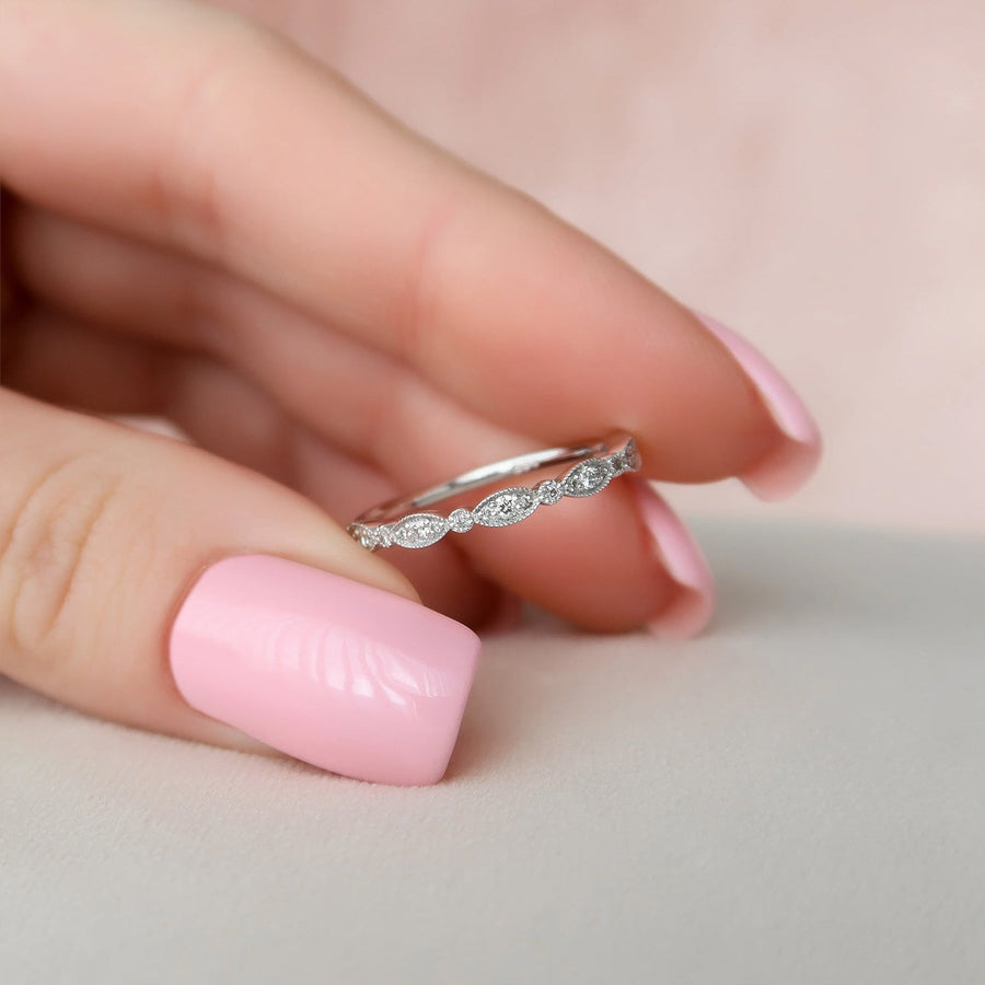 The Pave Lily Prong Moissanite Ring - KNT - Engagement Rings, Wedding Bands & Fine Jewelry