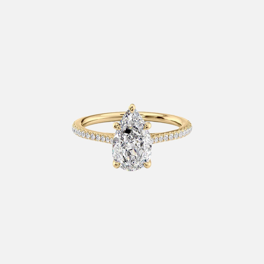 The Pave Lotus Pear Moissanite Ring - KNT - Engagement Rings, Wedding Bands & Fine Jewelry