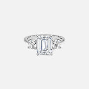 The Three Stone Luna Emerald Moissanite Ring - KNT - Engagement Rings, Wedding Bands & Fine Jewelry