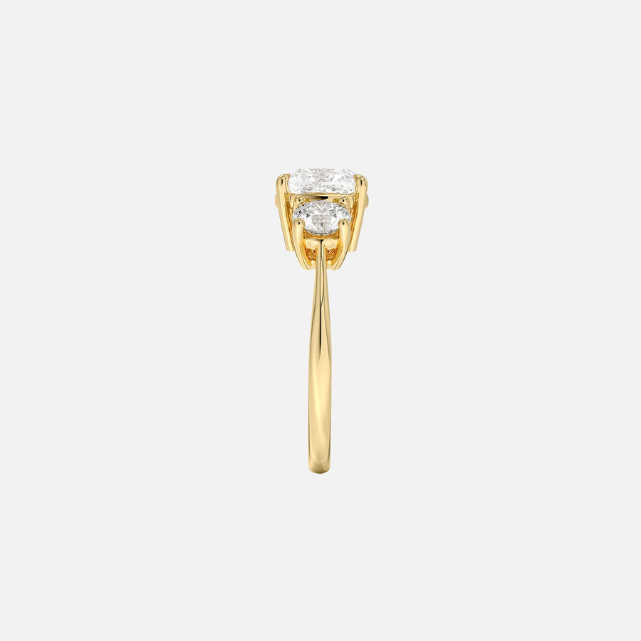 The Three Stone Luna Cushion Moissanite Ring - KNT - Engagement Rings, Wedding Bands & Fine Jewelry