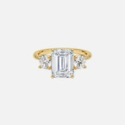 The Three Stone Luna Emerald Moissanite Ring - KNT - Engagement Rings, Wedding Bands & Fine Jewelry