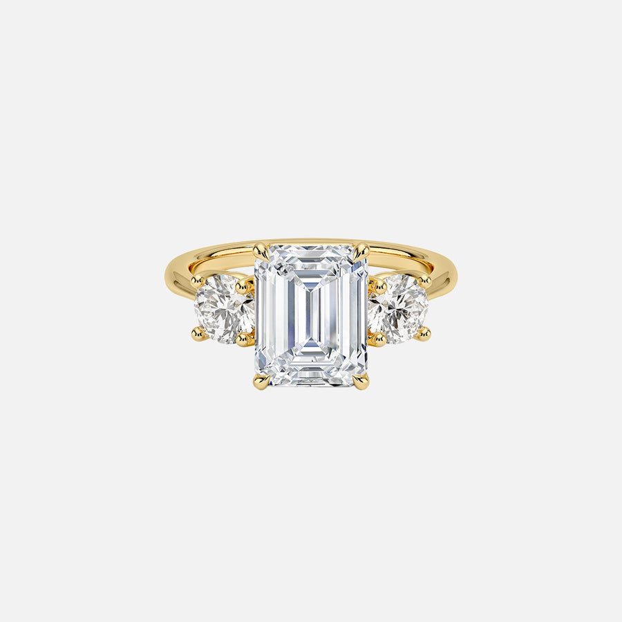 The Three Stone Luna Emerald Moissanite Ring - KNT - Engagement Rings, Wedding Bands & Fine Jewelry