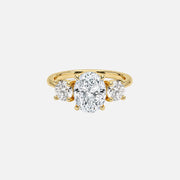 The Three Stone Luna Oval Moissanite Ring - KNT - Engagement Rings, Wedding Bands & Fine Jewelry