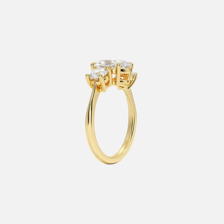 The Three Stone Luna Oval Moissanite Ring - KNT - Engagement Rings, Wedding Bands & Fine Jewelry