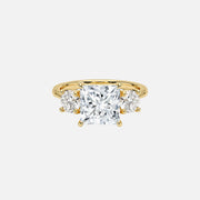 The Three Stone Luna Princess Moissanite Ring - KNT - Engagement Rings, Wedding Bands & Fine Jewelry
