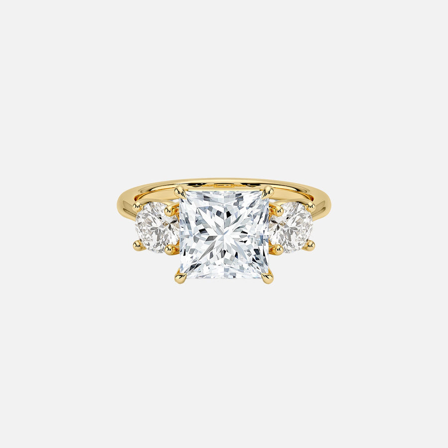 The Three Stone Luna Princess Moissanite Ring - KNT - Engagement Rings, Wedding Bands & Fine Jewelry