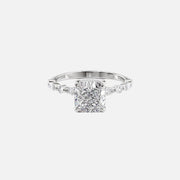The Hidden Halo Marianne Cushion Pave Moissanite Ring - KNT - Engagement Rings, Wedding Bands & Fine Jewelry