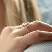 The Hidden Halo Marianne Pear Pave Moissanite Ring - KNT - Engagement Rings, Wedding Bands & Fine Jewelry