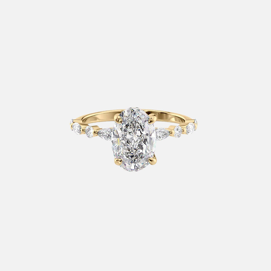 The Hidden Halo Marianne Oval Pave Moissanite Ring - KNT - Engagement Rings, Wedding Bands & Fine Jewelry