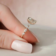 The Hidden Halo Marianne Radiant Pave Moissanite Ring - KNT - Engagement Rings, Wedding Bands & Fine Jewelry