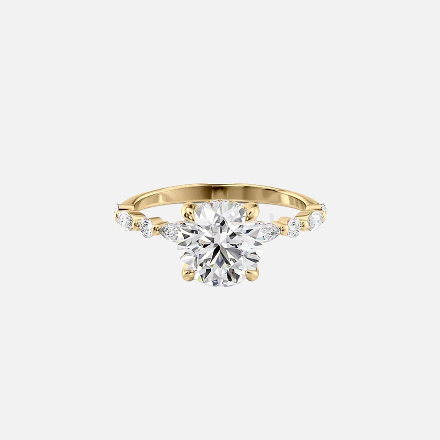 The Hidden Halo Marianne Round Pave Moissanite Ring - KNT - Engagement Rings, Wedding Bands & Fine Jewelry