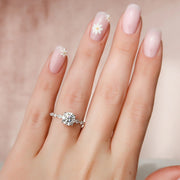 The Hidden Halo Marianne Round Pave Moissanite Ring - KNT - Engagement Rings, Wedding Bands & Fine Jewelry