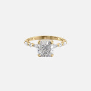 The Hidden Halo Marianne Cushion Pave Moissanite Ring - KNT - Engagement Rings, Wedding Bands & Fine Jewelry