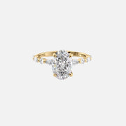 The Hidden Halo Marianne Oval Pave Moissanite Ring - KNT - Engagement Rings, Wedding Bands & Fine Jewelry