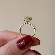 The Hidden Halo Marianne Oval Pave Moissanite Ring - KNT - Engagement Rings, Wedding Bands & Fine Jewelry