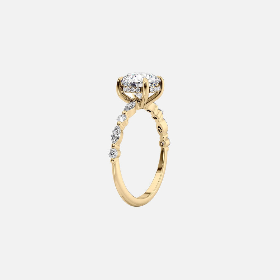 The Hidden Halo Marianne Round Pave Moissanite Ring - KNT - Engagement Rings, Wedding Bands & Fine Jewelry