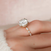 The Hidden Halo Marianne Round Pave Moissanite Ring - KNT - Engagement Rings, Wedding Bands & Fine Jewelry