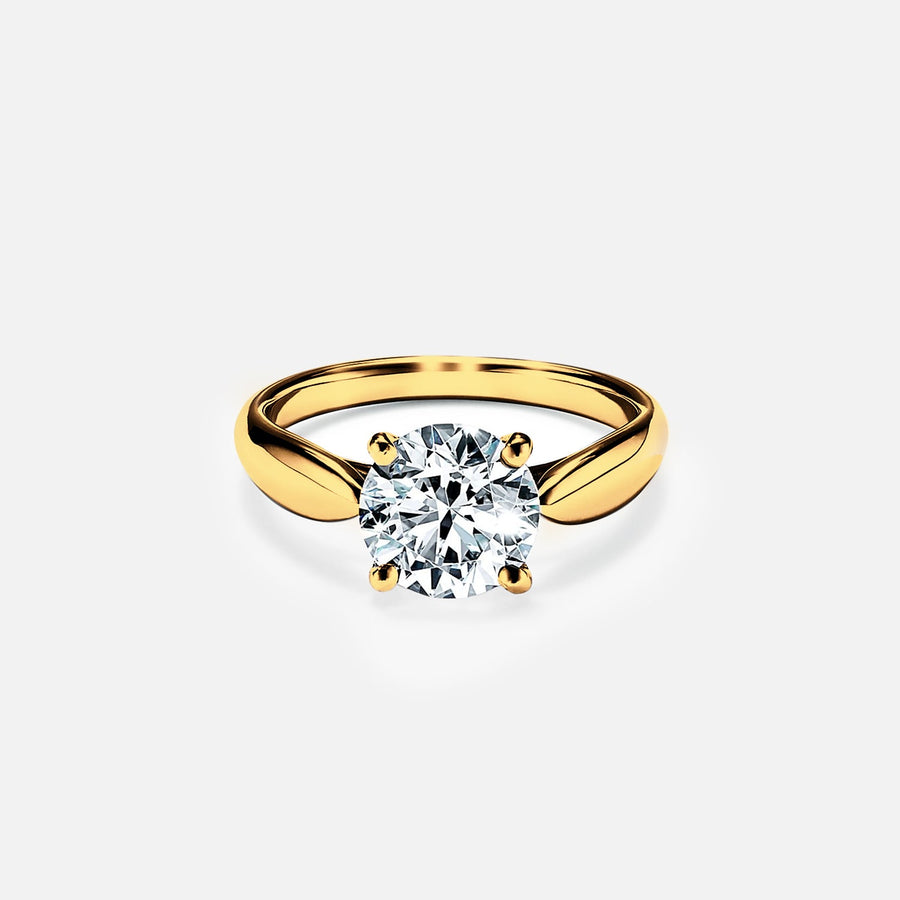 The Solitaire Marinella Round Moissanite Ring - KNT - Engagement Rings, Wedding Bands & Fine Jewelry