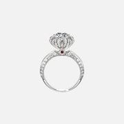 The Halo Miracle Round Side Stone Moissanite Ring - KNT - Engagement Rings, Wedding Bands & Fine Jewelry