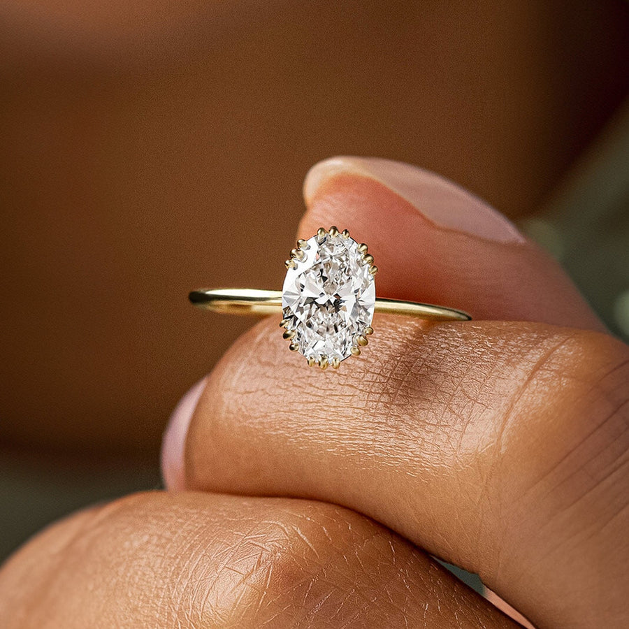 The Solitaire Molly Oval Moissanite Ring - KNT - Engagement Rings, Wedding Bands & Fine Jewelry