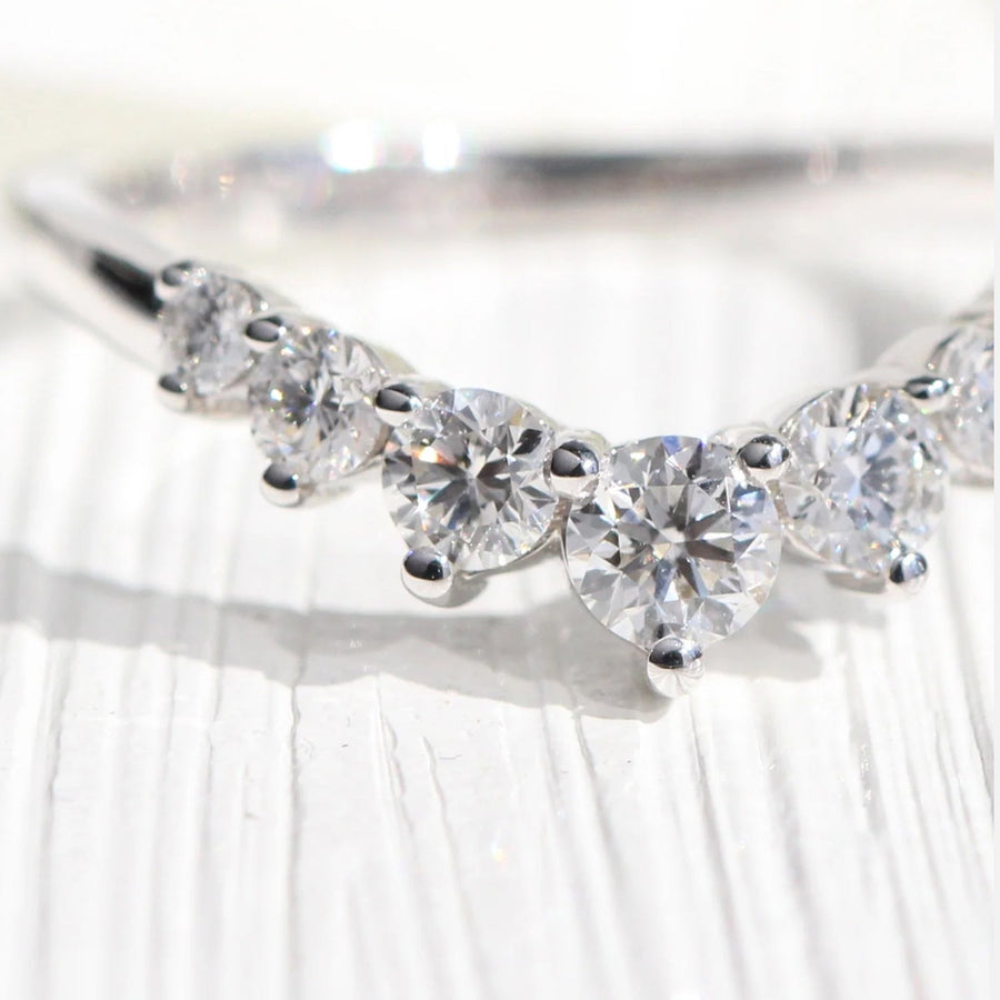 The Prong Monique Pave Moissanite Ring - KNT - Engagement Rings, Wedding Bands & Fine Jewelry