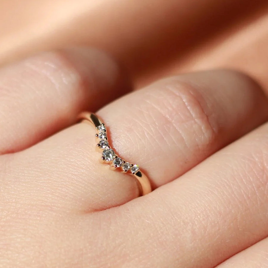 The Prong Monique Pave Moissanite Ring - KNT - Engagement Rings, Wedding Bands & Fine Jewelry
